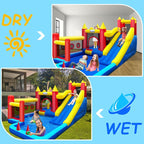 Bounce House, Inflatable Bouncer with Air Blower for Kids 3-10