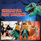 Aufblasbares Dinosaurier-Kostüm für Erwachsene T-REX Reitkostüm Halloween-Kostüm Lustiges Dino-Kostüm zum Aufblasen