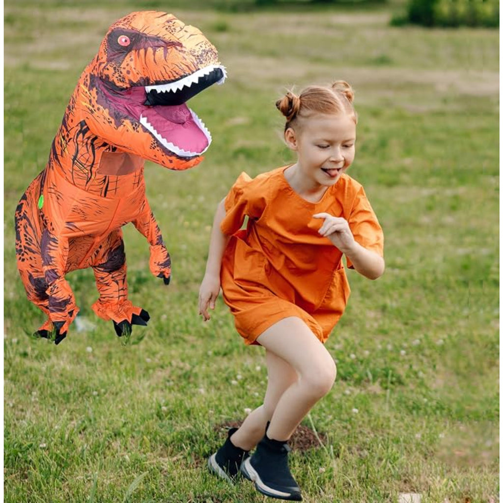 Inflatable Dinosaur Costume for Adults, Funny T-Rex Blow Up Costume for Halloween, Cosplay, Party, Parade, Carnival Dress Up Outfit