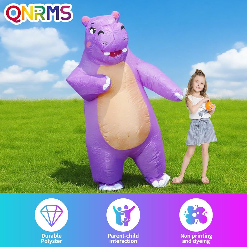Inflatable Hippo Costume Adult Halloween Inflatable Costumes Funny inflatable Halloween Costumes (5.0ft-6.2ft to wear)