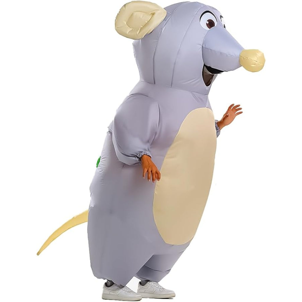 Inflatable Mouse Costume for Adults, Funny Blow Up Animal Suit for Halloween, Cosplay, Party, Parade, Carnival Dress Up Outfit
