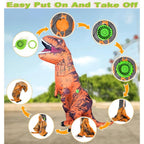 Aufblasbares T-Rex-Dinosaurier-Kostüm für Erwachsene