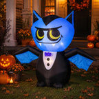 4FT Halloween Inflatable Vampire Bat Decoration with LED Lights