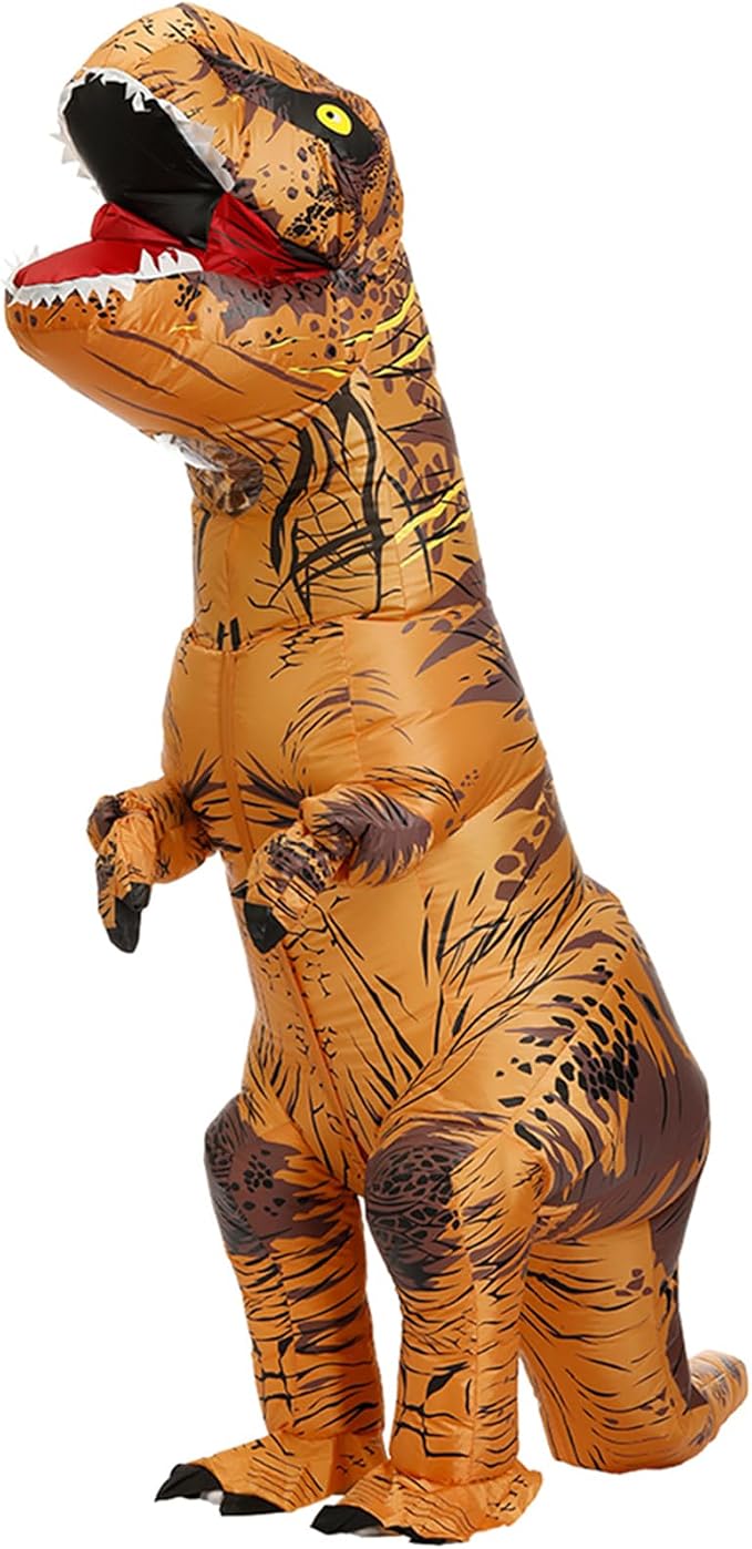 Inflatable Dinosaur Costume for Adults, Funny T-Rex Blow Up Costume for Halloween, Cosplay, Party, Parade, Carnival Dress Up Outfit