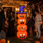 183 cm aufblasbare Halloween-Kürbisstapel