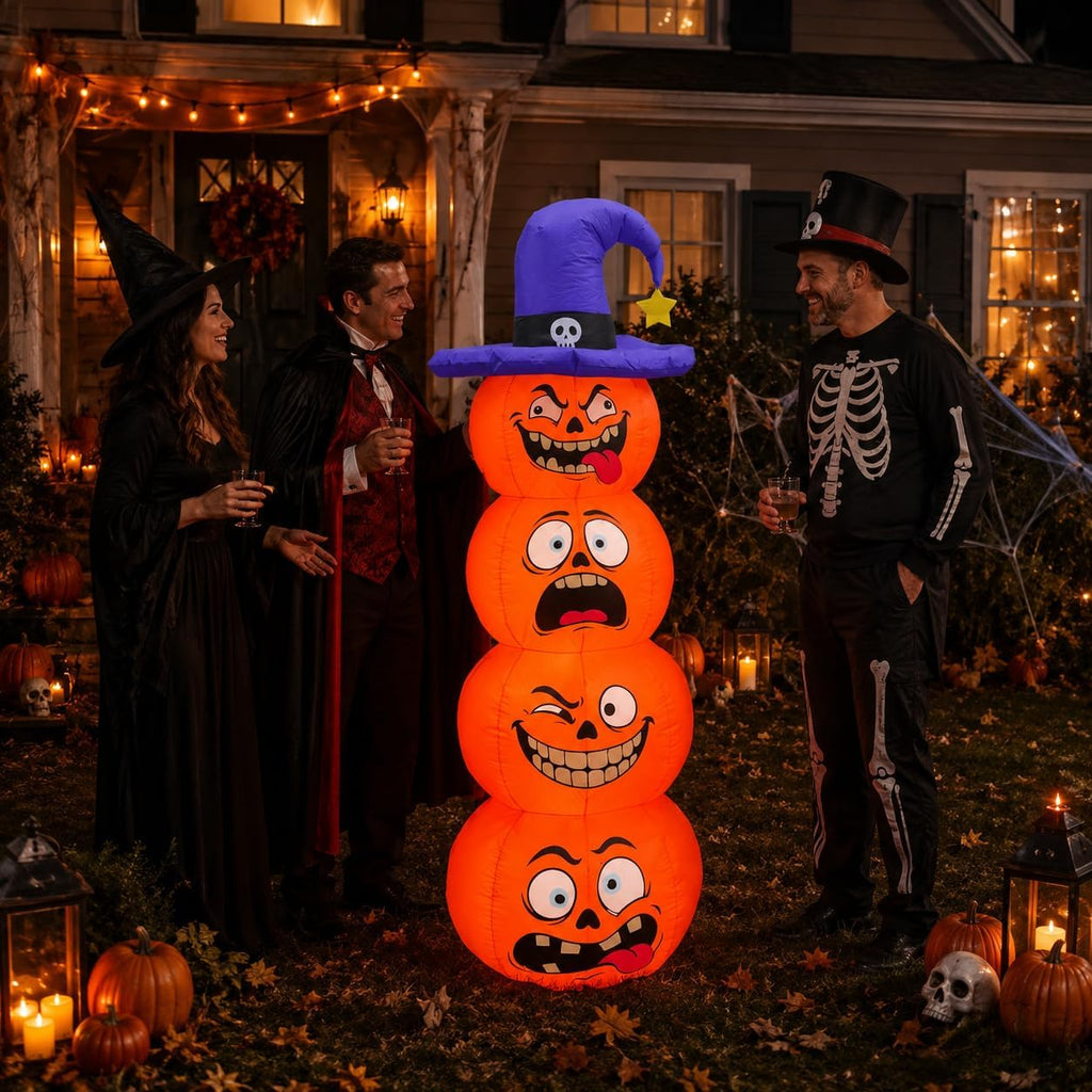 183 cm aufblasbare Halloween-Kürbisstapel