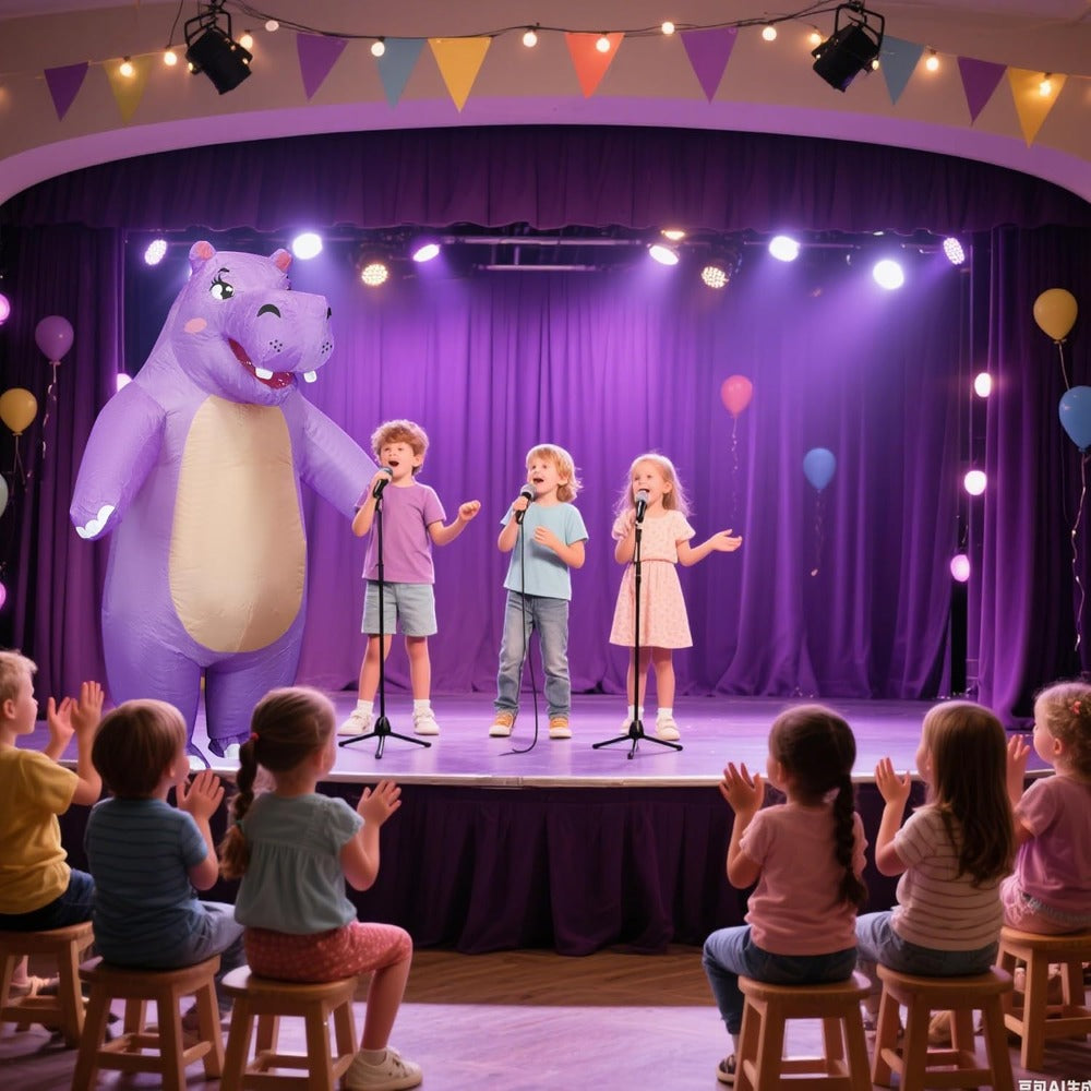 Inflatable Hippo Costume Adult Halloween Inflatable Costumes Funny inflatable Halloween Costumes (5.0ft-6.2ft to wear)