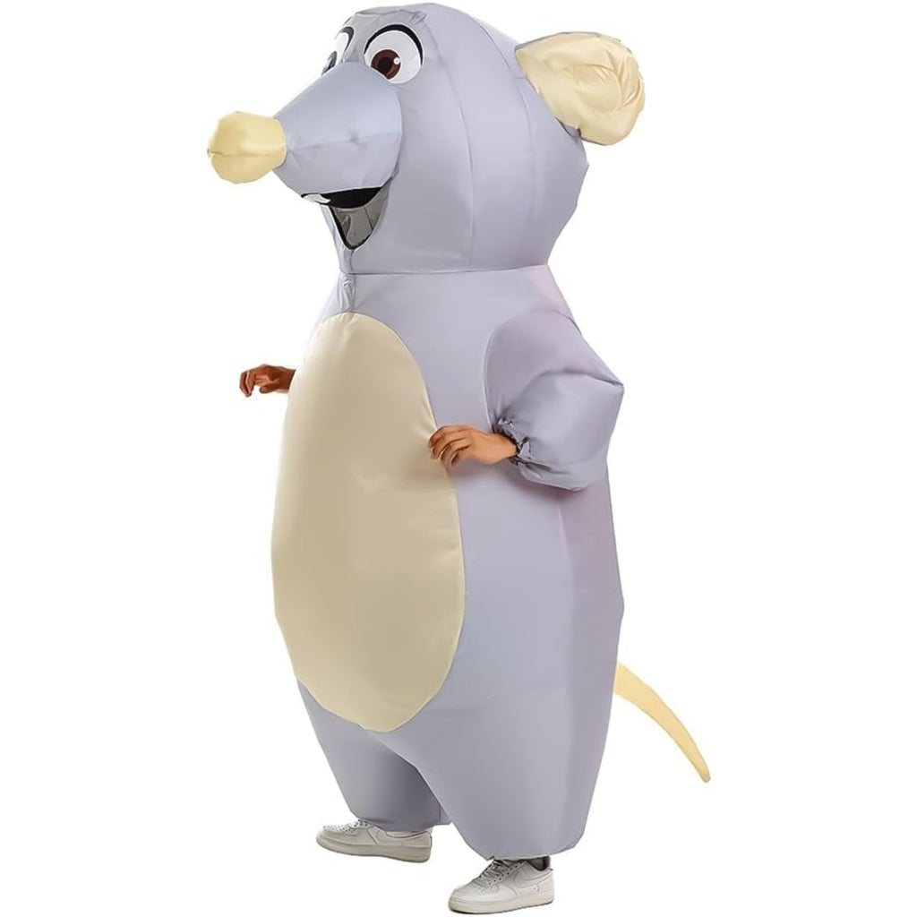Inflatable Mouse Costume for Adults, Funny Blow Up Animal Suit for Halloween, Cosplay, Party, Parade, Carnival Dress Up Outfit