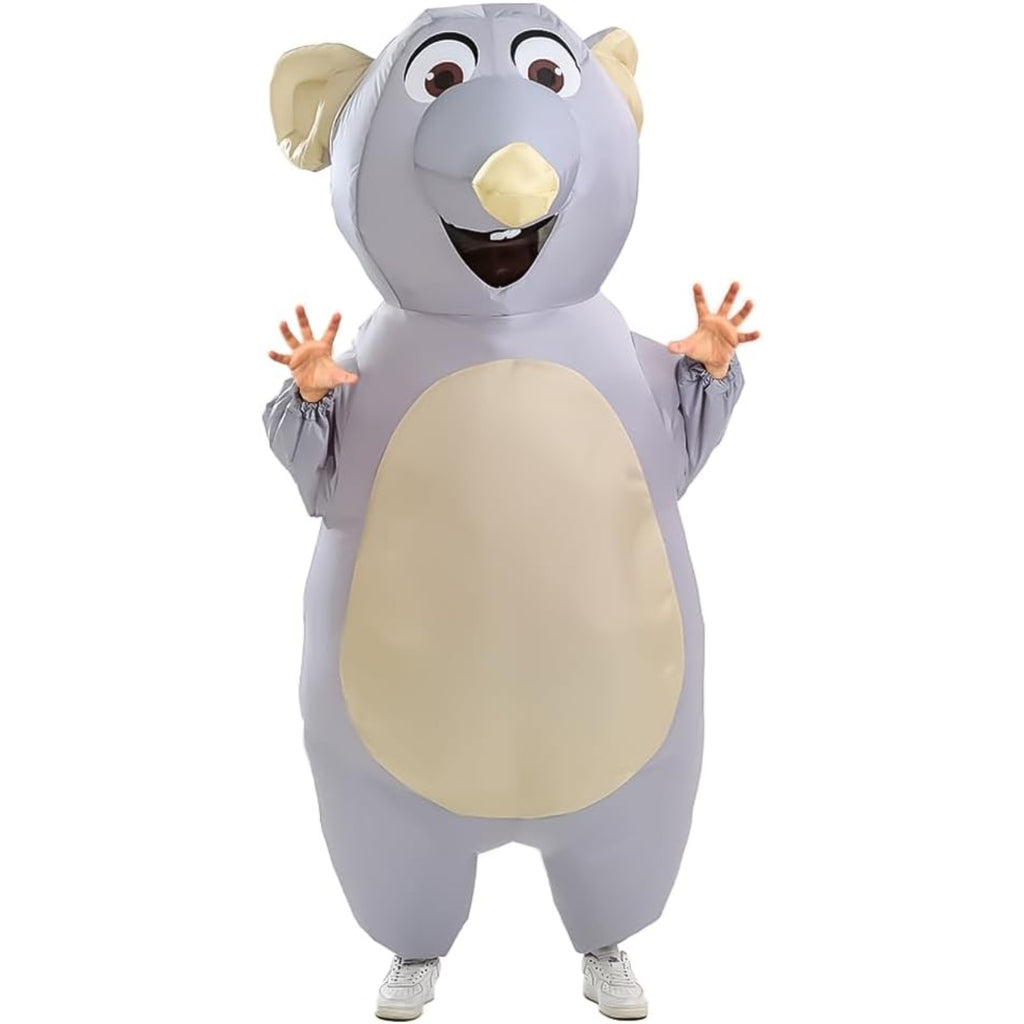 Inflatable Mouse Costume for Adults, Funny Blow Up Animal Suit for Halloween, Cosplay, Party, Parade, Carnival Dress Up Outfit