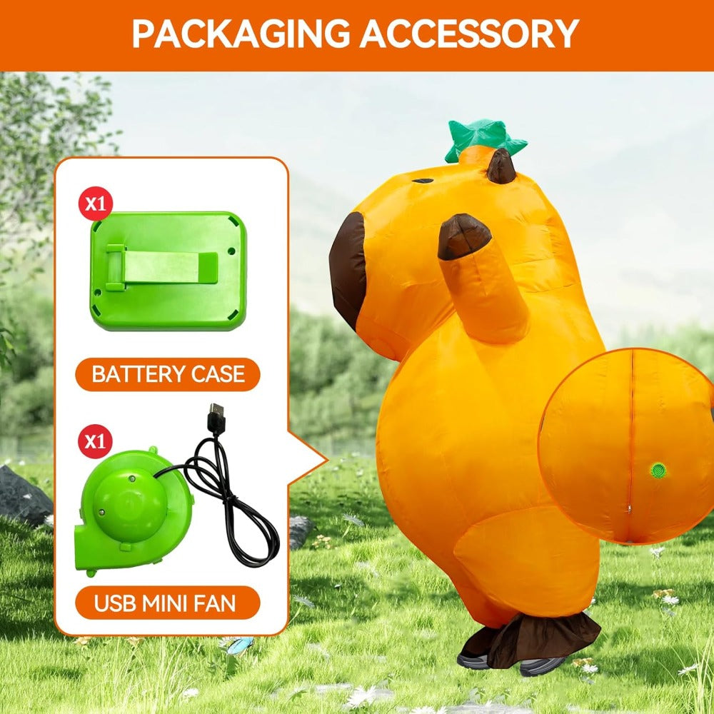 Capybara Inflatable Costume Adult, Funny Inflatable Costumes Blow up Suit Costumes for Adult,Party Cosplay Halloween Costumes