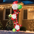 8FT Long Christmas Inflatable Decoration with Built-in LED Lights, Large Blow Up Holiday Yard Decor for Indoor Outdoor Lawn Garden Christmas Party