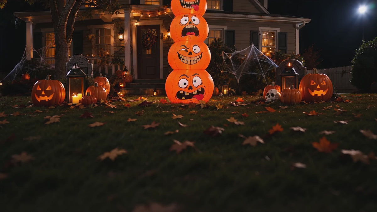 183 cm aufblasbare Halloween-Kürbisstapel